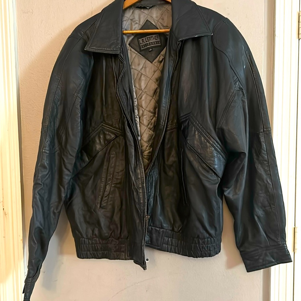 L.A. Leather Motorcycle Style Jacket XL